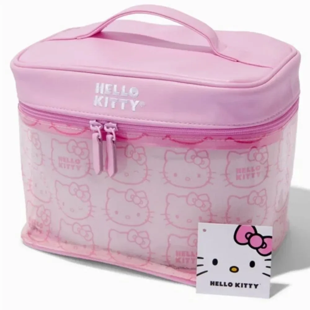 Hello‎ Kitty Logo Glitter Infused Cosmetic Bag